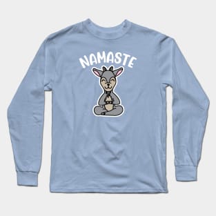 Namaste Goat Yoga Fitness Funny Long Sleeve T-Shirt